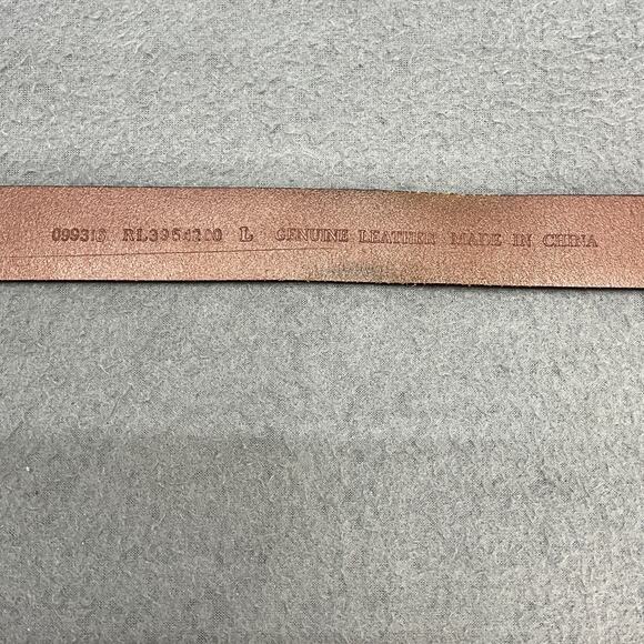 Vintage Crafted Western Boho Brown Genuine Leather Brass Circle Belt 35" -39" - Picture 6 of 7